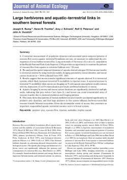 Large herbivores and aquatic–terrestrial links in southern boreal