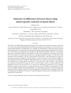 Inference on differences between classes using