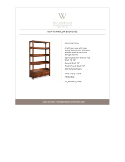 6034-10 winslow bookcase description