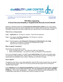 TIPS When Appealing A Social Security Disability or Supplemental