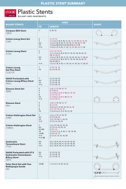 Plastic Stents
