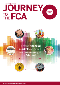 FSA: Journey to the FCA