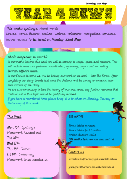 This week`s spellings: Plural words Loaves, wives, thieves, shelves