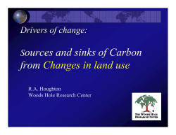 Sources and sinks of Carbon from Changes in land use