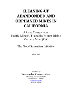 cleaning-up abandonded mines in california