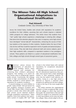 The Winner-Take-All High School - American Sociological Association