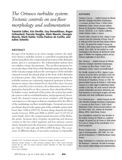 The Orinoco turbidite system: Tectonic controls on sea