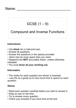 Inverse and Composite Functions