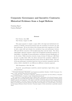 Historical Evidence from a Legal Reform