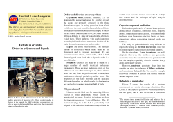 Defects in crystals. - Institut Laue