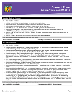 Consent Form - Best Buddies Online