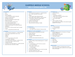 Supply List - Lakewood City School District