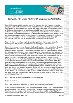 Company VO – Suzy Taylor with Segolène and Geraldine