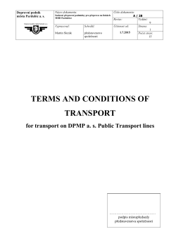 terms and conditions of transport