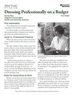 Dressing Professionally on a Budget - KSRE Bookstore