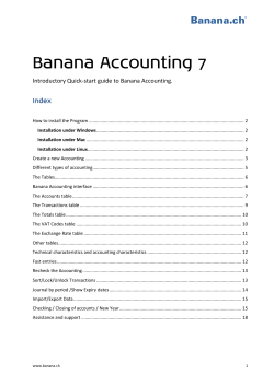 Banana Accounting 7 - Banana Contabilit&agrave; 8