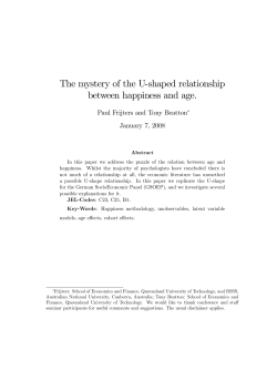 The mystery of the U-shaped relationship between happiness and