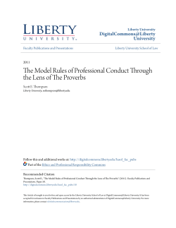 The Model Rules of Professional Conduct Through the Lens of The