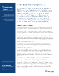 Methods for Optimizing GRATs