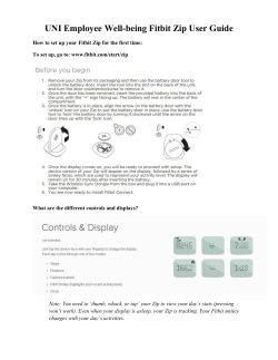 UNI Employee Well-being Fitbit Zip User Guide