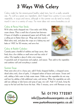 3 Ways With Celery - Purton House Organics