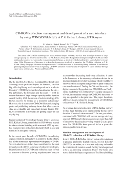 CD-ROM collection management and development of a web