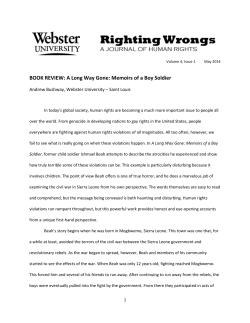 A Long Way Gone - Webster University Blogs