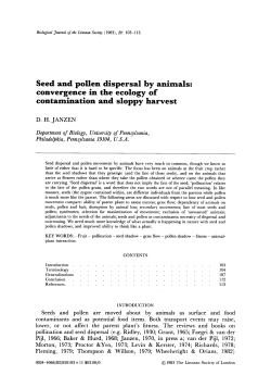 Seed and pollen dispersal by animals