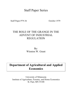 Staff Paper Series - AgEcon Search