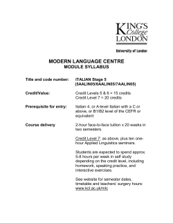 modern language centre module syllabus