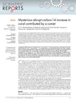 Mysterious abrupt carbon-14 increase in coral