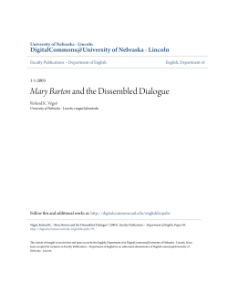 Mary Barton and the Dissembled Dialogue