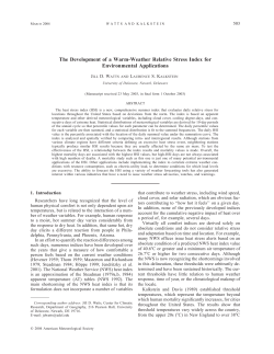 The Development of a Warm-Weather Relative Stress Index for