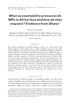 What accountability pressures do MPs in Africa face