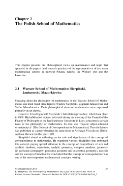 The Polish School of Mathematics