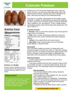 Colorado Potatoes - Farm to Table Food Safety