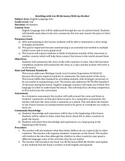 Retelling with Con Mi Hermano/With my Brother