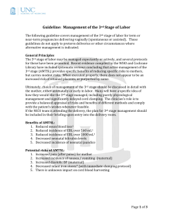 Guideline: Management of the 3rd Stage of Labor