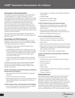 CLEP&reg; American Government: At a Glance