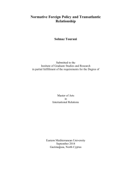 Normative Foreign Policy and Transatlantic Relationship