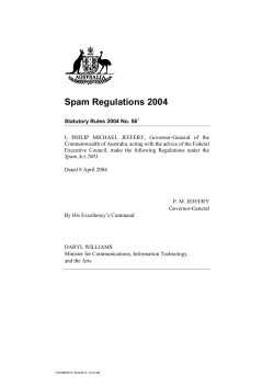 Spam Regulations 2004