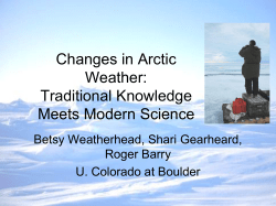 Changes in Arctic Weather: Traditional Knowledge Meets Modern