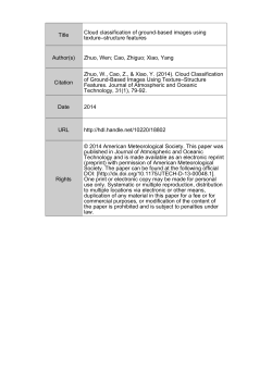 Title Cloud classification of ground-based images using - DR-NTU