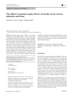 The effects of customer equity drivers on loyalty across services