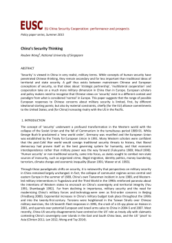 Reuben Wong: China`s Security Thinking