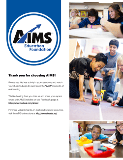 Thank you for choosing AIMS!
