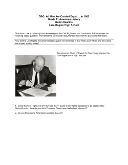 DBQ: All Men Are Created Equal.....In 1965