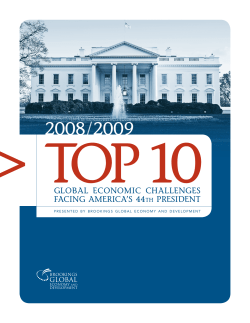 GLOBAL ECONOMIC CHALLENGES FACING