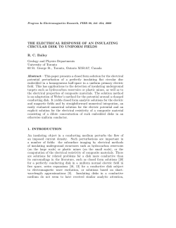 THE ELECTRICAL RESPONSE OF AN INSULATING CIRCULAR
