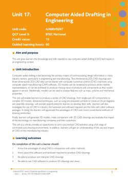 Unit 17: Computer Aided Drafting in Engineering